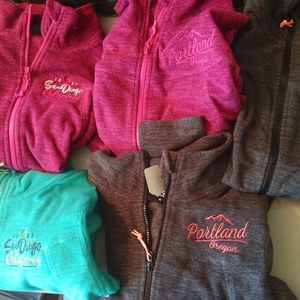 Medium size fleece jackets two designs